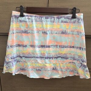 Sofibella colorful Women's athletic tennis skirt with sun protection fabric!